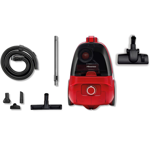 Aspirateur HISENSE Rouge Sans Sac 2300W HVC2302GALRCY